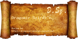 Dragomir Szirén névjegykártya